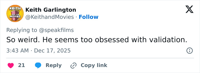 Screenshot of a tweet criticizing Timoth&eacute;e Chalamet's arrogance after an embarrassing interview, expressing frustration online.