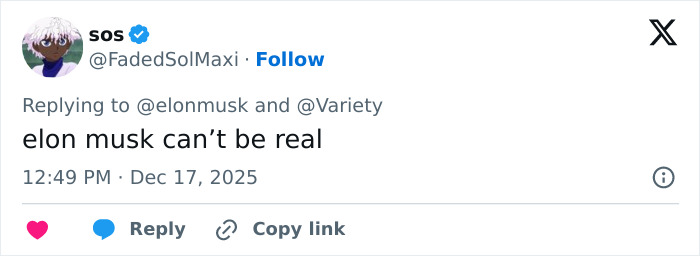 Tweet screenshot showing a user replying to Elon Musk about a weird comment on Sydney Sweeney’s chest sparking an online frenzy. Tweet screenshot showing a user replying to Elon Musk about a weird comment on Sydney Sweeney’s chest sparking an online frenzy.