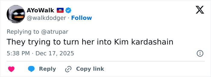 Screenshot of a Twitter reply about Melania Trump’s new documentary expressing skepticism and comparisons. Screenshot of a Twitter reply about Melania Trump’s new documentary expressing skepticism and comparisons.