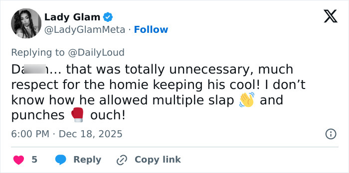 Twitter post showing a user reacting to Miami gym Karen arrested after punching an employee in the face incident.