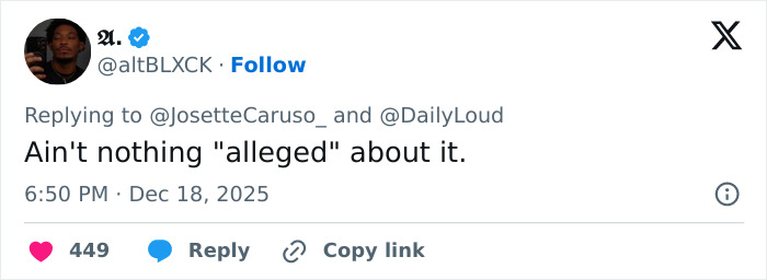 Screenshot of a social media reply commenting on the Miami gym Karen arrested for punching an employee.