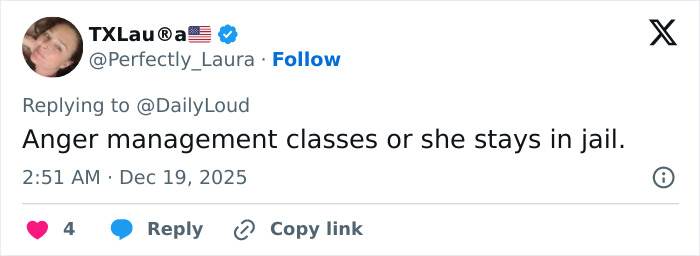 Screenshot of a tweet about the Miami gym Karen arrested for punching an employee in the face over a simple request.