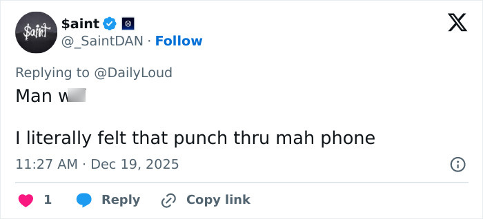 Screenshot of a tweet about a Miami gym incident involving a customer punching an employee over a simple request.