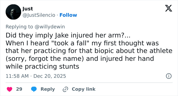 Fan theories arise about Millie Bobby Brown’s arm injury and Jake Bongiovi’s control after alleged stunt practice incident. Fan theories arise about Millie Bobby Brown’s arm injury and Jake Bongiovi’s control after alleged stunt practice incident.