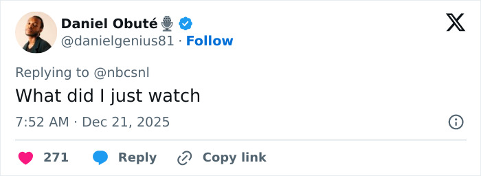Screenshot of a tweet reacting to SNL’s Home Alone parody starring Ariana Grande with a bloody twist, sparking divided fan opinions. Screenshot of a tweet reacting to SNL’s Home Alone parody starring Ariana Grande with a bloody twist, sparking divided fan opinions.