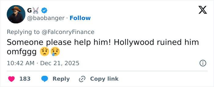 Screenshot of a Twitter post with urgent plea about Tylor Chase’s homelessness and call for help from a co-star. Screenshot of a Twitter post with urgent plea about Tylor Chase’s homelessness and call for help from a co-star.