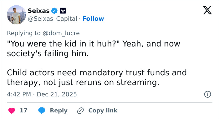 Tweet discussing the Nickelodeon star’s struggle with homelessness, highlighting need for trust funds and therapy for child actors. Tweet discussing the Nickelodeon star’s struggle with homelessness, highlighting need for trust funds and therapy for child actors.