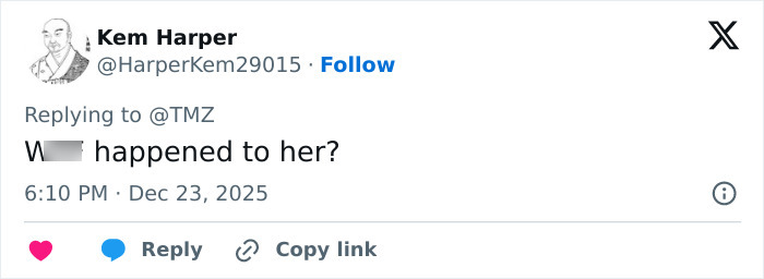 User Kem Harper reacting to paparazzi photo discussing Amanda Bynes dramatic weight loss and use of injections.