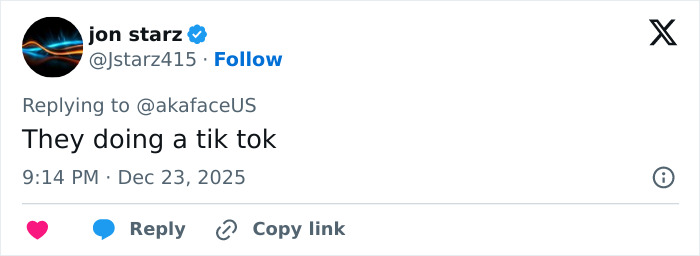 Screenshot of a Twitter reply mentioning TikTok, related to Machine Gun Kelly's boy band dancing going viral.