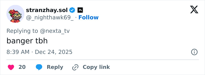 Tweet by a user responding with positive feedback on the Mongolian Jingle Bells throat singing viral Christmas anthem of 2025. Tweet by a user responding with positive feedback on the Mongolian Jingle Bells throat singing viral Christmas anthem of 2025.