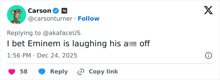 Screenshot of a tweet reacting to Machine Gun Kelly's boy band dancing going viral with a laughing comment.