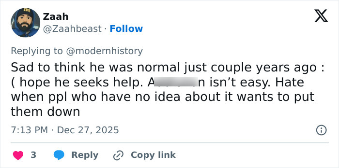 Screenshot of a tweet discussing former child actor Tylor Chase’s recent troubles and mental health challenges. Screenshot of a tweet discussing former child actor Tylor Chase’s recent troubles and mental health challenges.