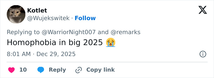 Tweet from user Kotlet reacting with a crying emoji about Stranger Things 5 receiving comically bad online reviews.