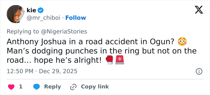 Anthony Joshua Involved In Fatal Car Crash Days After Brutally Knocking Out Jake Paul