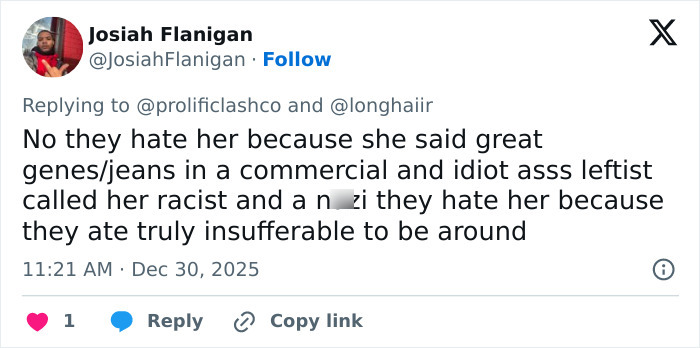 Tweet discussing heated reactions to Sydney Sweeney and Lindsay Lohan comparison with strong opinions expressed. Tweet discussing heated reactions to Sydney Sweeney and Lindsay Lohan comparison with strong opinions expressed.