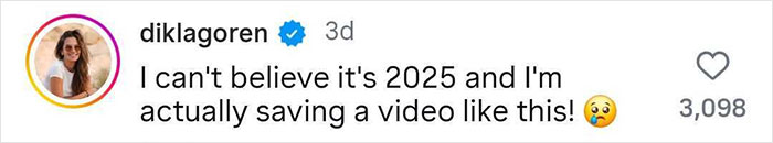 Comment on social media expressing surprise and relief about saving a video related to mass shooting survival tips. Comment on social media expressing surprise and relief about saving a video related to mass shooting survival tips.