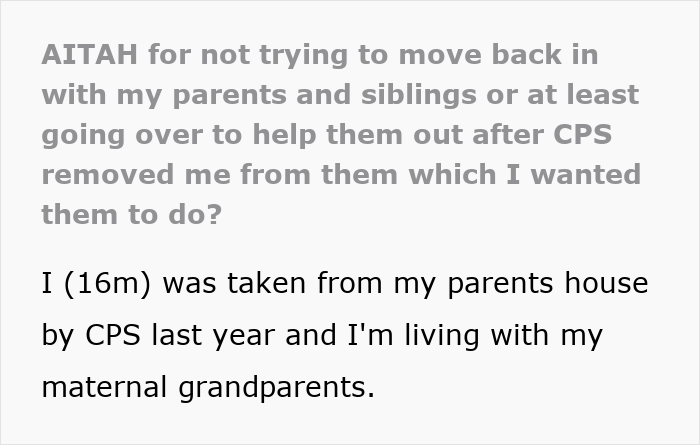 Exhausted teen reddit post screenshot about inability to sleep due to autistic siblings and CPS removal