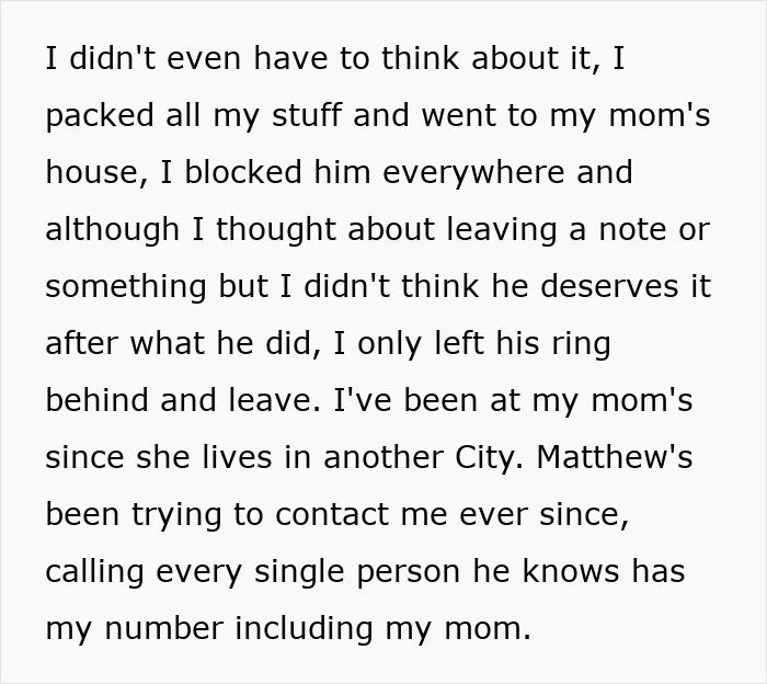Alt text: Woman leaving with belongings and a ring left behind after a breaking-up ultimatum over ring situation. Alt text: Woman leaving with belongings and a ring left behind after a breaking-up ultimatum over ring situation.