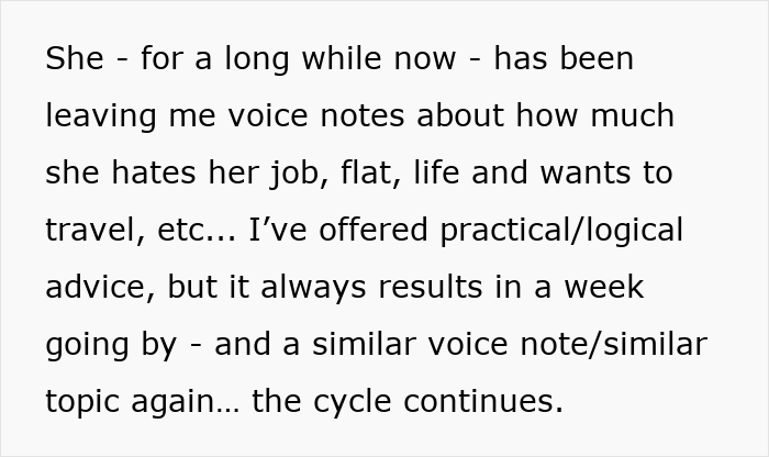 Alt text: Woman sad about ending a 22-year-long friendship after receiving an unhinged request from her friend