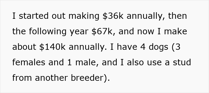 Text describing annual income growth and dog breeding details related to entitled mother expenses split son girlfriend topic. Text describing annual income growth and dog breeding details related to entitled mother expenses split son girlfriend topic.