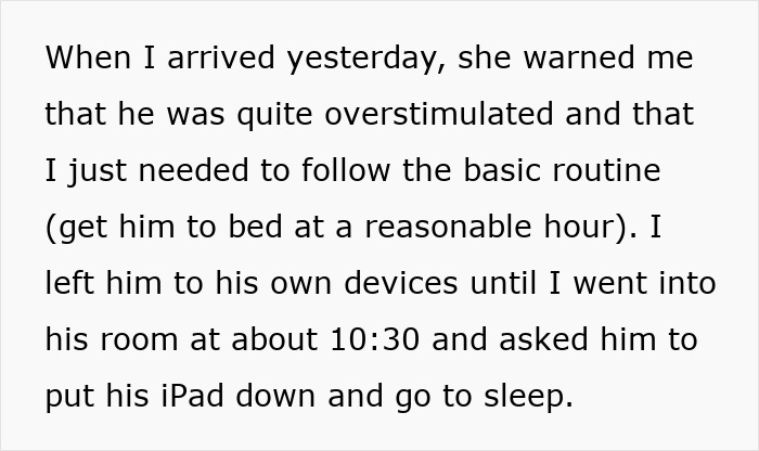 Text describing a Christmas nanny managing a kid's overstimulation and bedtime routine after a bite incident. Text describing a Christmas nanny managing a kid's overstimulation and bedtime routine after a bite incident.