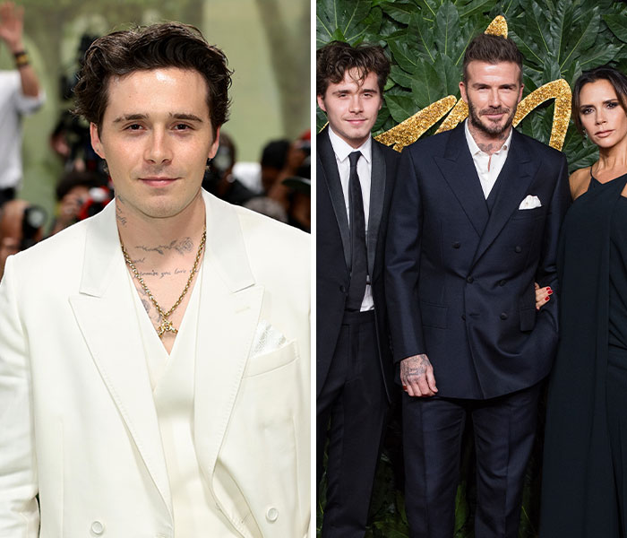 Young celebrities in formal attire representing nepo babies who distanced themselves from their famous families.