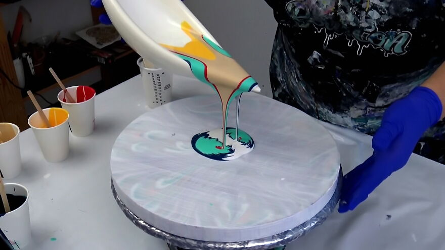 Wildflower ~ Hypnotic Paint Flow 🎨 Acrylic Pour With A Gravy Boat / ASMR Wildflower ~ Hypnotic Paint Flow 🎨 Acrylic Pour With A Gravy Boat / ASMR