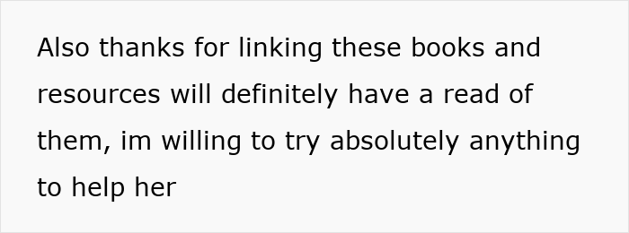 Screenshot of a mom expressing willingness to try anything to help her 7-year-old child online.