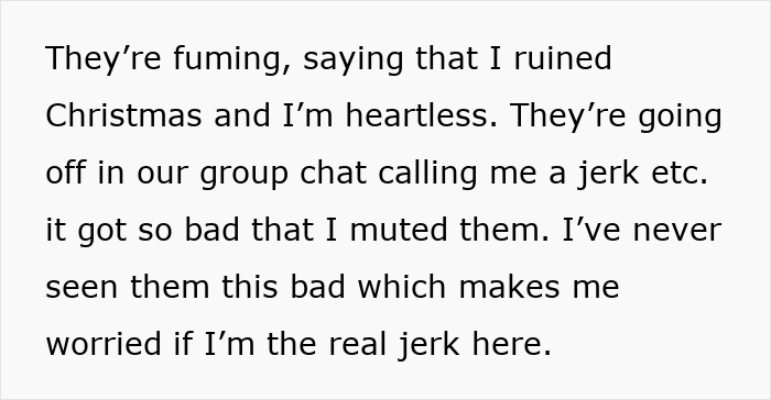 Text excerpt about family conflict over Christmas dinner, highlighting lazy relatives refusing to bring food and host’s frustration. Text excerpt about family conflict over Christmas dinner, highlighting lazy relatives refusing to bring food and host’s frustration.