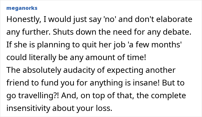 Text post showing a woman sad about ending a 22-year-long friendship after an unhinged request from her friend. Text post showing a woman sad about ending a 22-year-long friendship after an unhinged request from her friend.