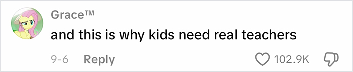 Comment on a viral homeschool clip, expressing skepticism about parenting choices and advocating for real teachers.