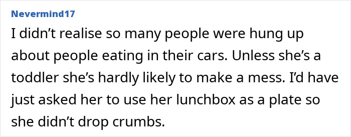 Comment about woman not giving in to social pressure from coworkers, showing confidence despite awkwardness.