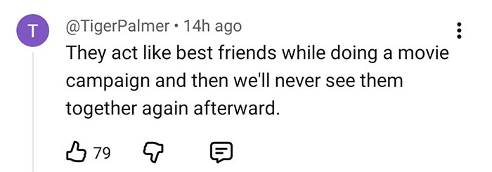 Comment on social media about movie campaign friendships, discussing public reactions to Sydney Sweeney lie detector controversy. Comment on social media about movie campaign friendships, discussing public reactions to Sydney Sweeney lie detector controversy.