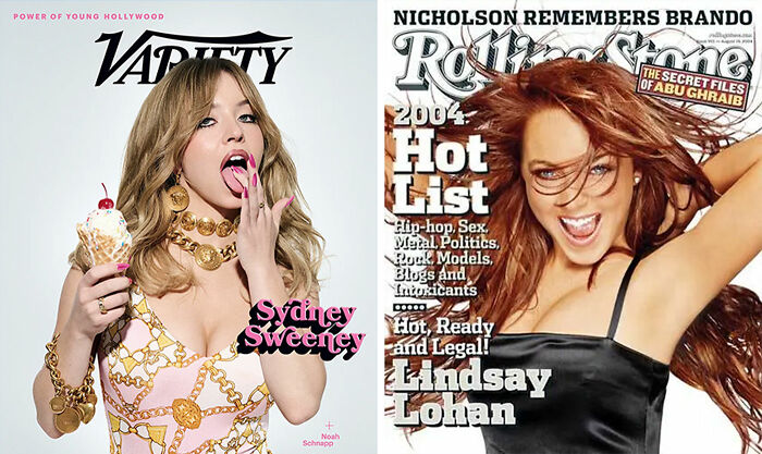 Sydney Sweeney and Lindsay Lohan featured on magazine covers sparking heated comparison reactions online. Sydney Sweeney and Lindsay Lohan featured on magazine covers sparking heated comparison reactions online.