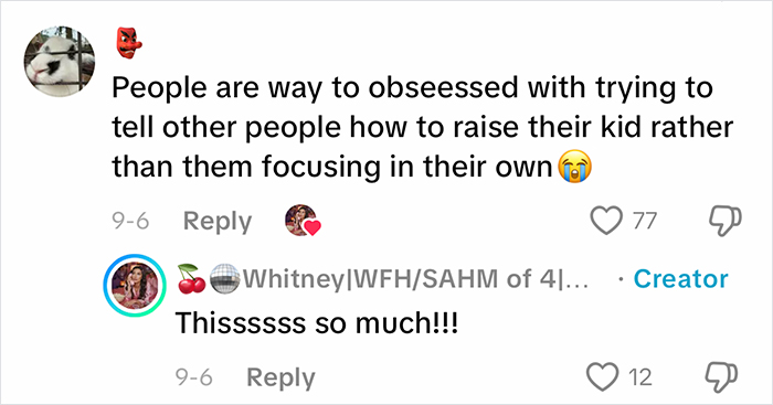Comments on a viral homeschool clip show people questioning parenting choices and debating how to raise children.