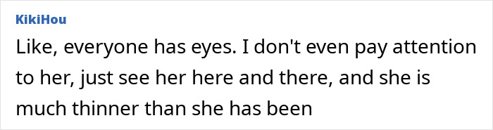 Screenshot of a social media comment discussing Ariana Grande’s body-shaming controversy and public reactions online.