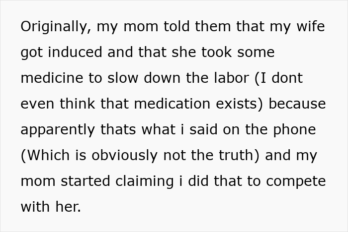 Mom rages at son for forgetting birthday, accuses daughter-in-law of purposely going into labor at that time. Mom rages at son for forgetting birthday, accuses daughter-in-law of purposely going into labor at that time.