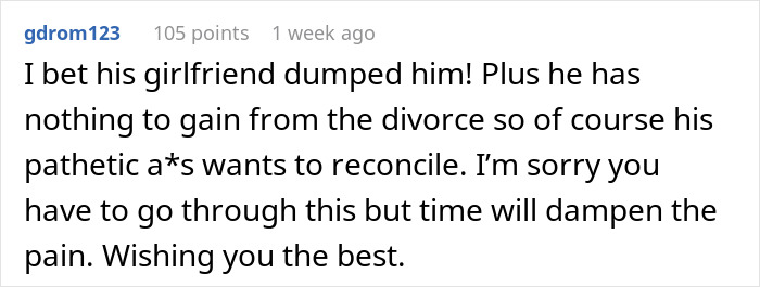 Man Leaves Wife Of 10 Years For Younger Woman, Panics When Divorce Takes An Unexpected Turn Man Leaves Wife Of 10 Years For Younger Woman, Panics When Divorce Takes An Unexpected Turn