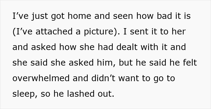 Text excerpt describing a Christmas nanny dealing with a kid bite and the child feeling overwhelmed before lashing out.