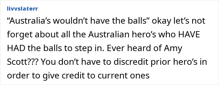 Social media post criticizing a swimwear model&rsquo;s tone deaf comments after the Bondi Beach attack controversy.