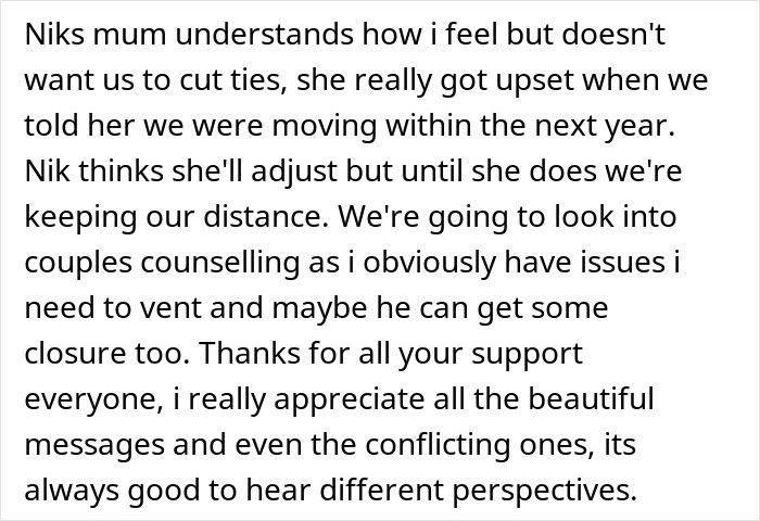 Text message expressing feelings and plans for couples counseling after exploding 10 years of repressed rage at MIL.