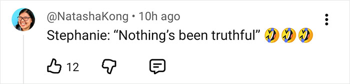 Screenshot of a social media comment where Stephanie admits nothing has been truthful, related to Sydney Sweeney lie detector test. Screenshot of a social media comment where Stephanie admits nothing has been truthful, related to Sydney Sweeney lie detector test.