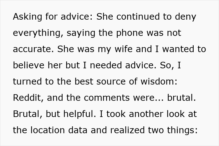 Man Ends 16-Year Marriage After Tracking Wife's Phone And Seeing Where She Went On Night "Walks" Man Ends 16-Year Marriage After Tracking Wife's Phone And Seeing Where She Went On Night "Walks"