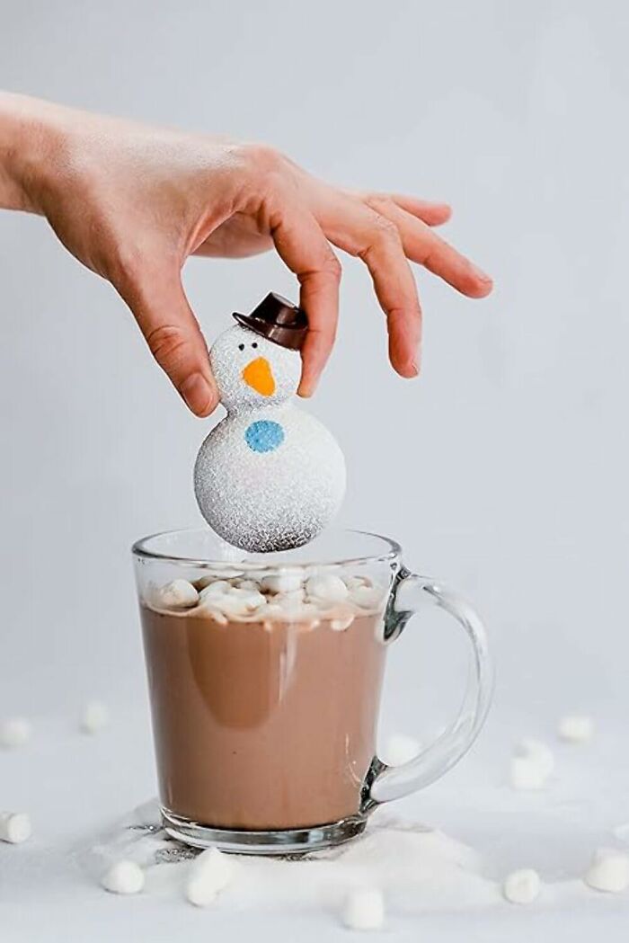 A Chocolate Snowman Cocoa Bomb Is A Glorious, Edible Science Experiment That Will Turn A Boring Cup Of Hot Milk Into A Bubbly, Marshmallow-Filled Masterpiece