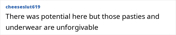 Comment about Rachel Zegler wearing a see-through dress with unusual details that made fans laugh online. Comment about Rachel Zegler wearing a see-through dress with unusual details that made fans laugh online.