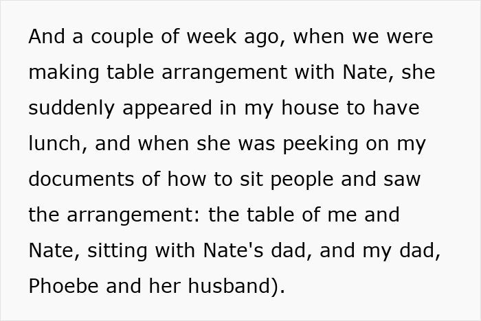 Text excerpt showing a bio mom upset after daughter wants to honor dad's bestie as mom at wedding.