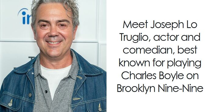 Joe Lo Truglio smiling in a casual denim jacket and gray shirt, known for his acting and comedy career highlights.