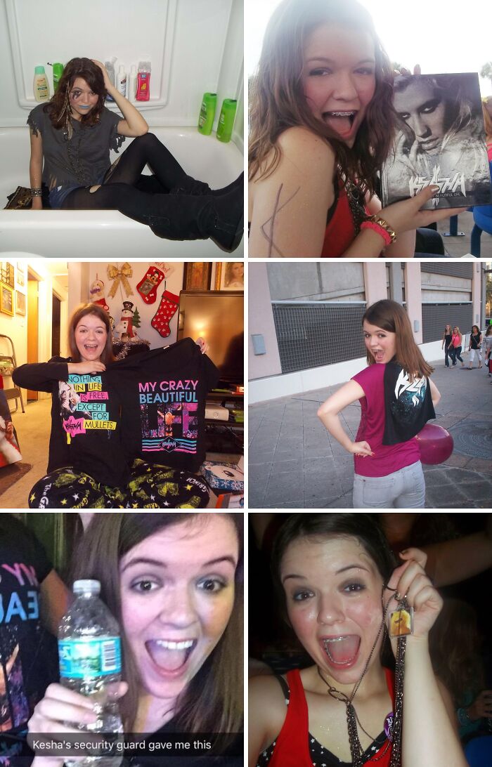 Collage of hilariously awkward childhood photos featuring playful poses and funny expressions from teenage years.