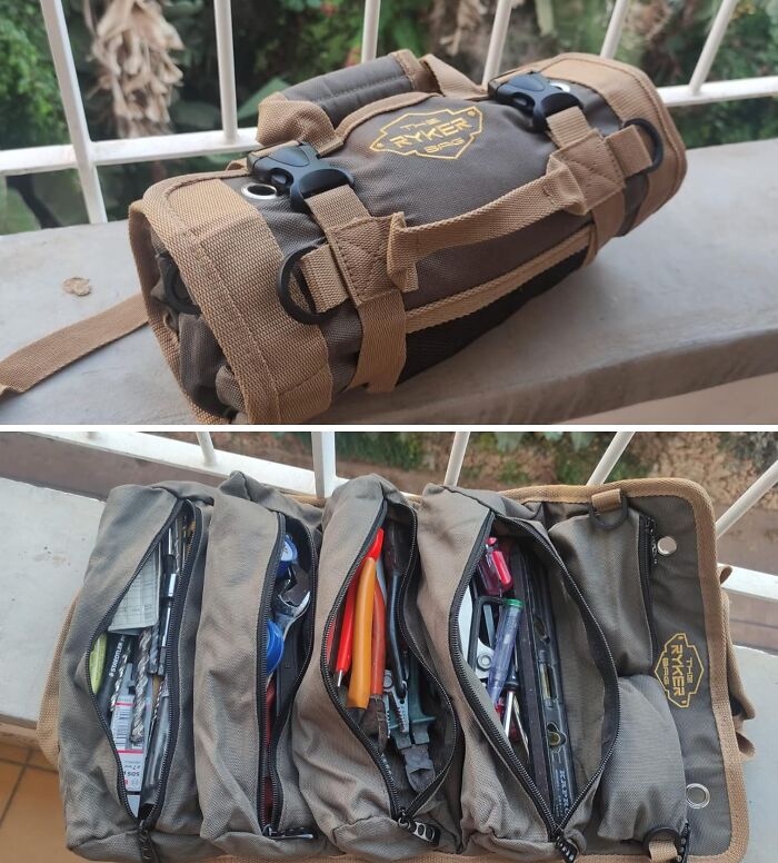 The Chaotic, Five-Gallon Bucket Of Miscellaneous Tools Your Dad Has Been Lugging Around For Years Can Now Be Replaced By The Infinitely More Organized The Ryker Roll Up Tool Bag 