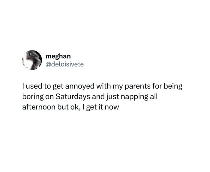 Relatable meme about parents napping on Saturdays, capturing humor in everyday parenting moments for memes for parents.